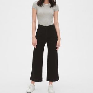 Gap high-rise wide-leg cropped chinos